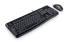 Logitech Wired Keyboard & Mouse Combo, Desktop MK120, Black, USB-0