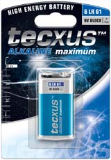 Tecxus 6LR61 9V Alkaline Battery-0