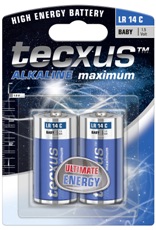 Tecxus LR14 C Alkaline Battery 2pk-0