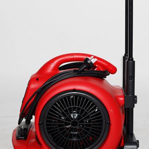 520 WATT PROFESSIONAL AIR MOVER WITH WHEELS AND LUGGAGE HANDLE (X-600HC-RED)-5743