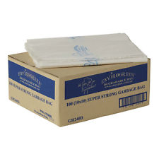 240 Litre Clear Heavy Duty Garbage Bags (Degradable)-0